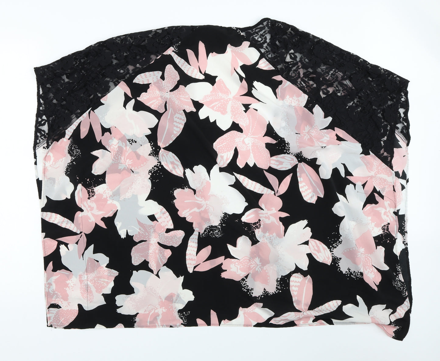 Papaya Womens Black Floral  Cardigan Jumper Size 12