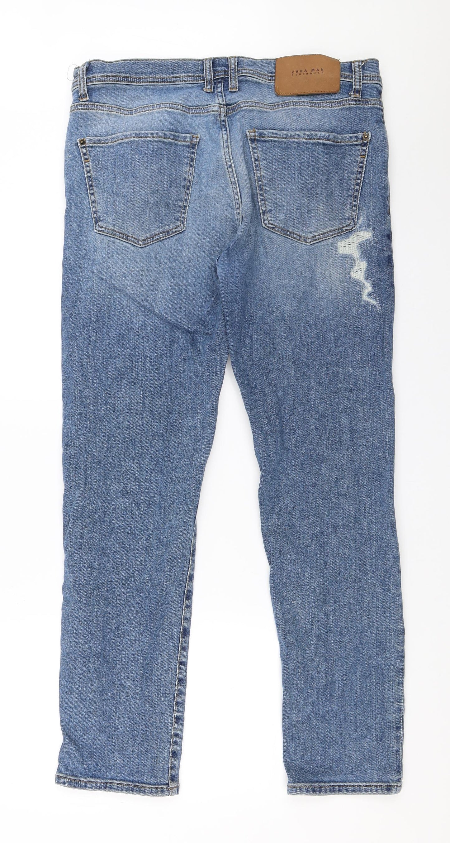 Zara Mens Blue  Denim Straight Jeans Size 44 L29 in