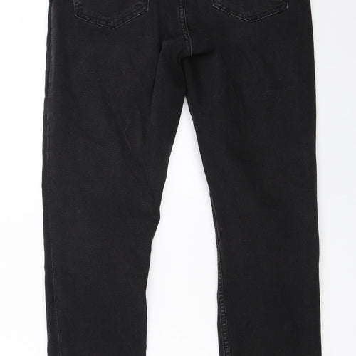 Marks and Spencer Womens Black   Straight Jeans Size 12 L28.5 in