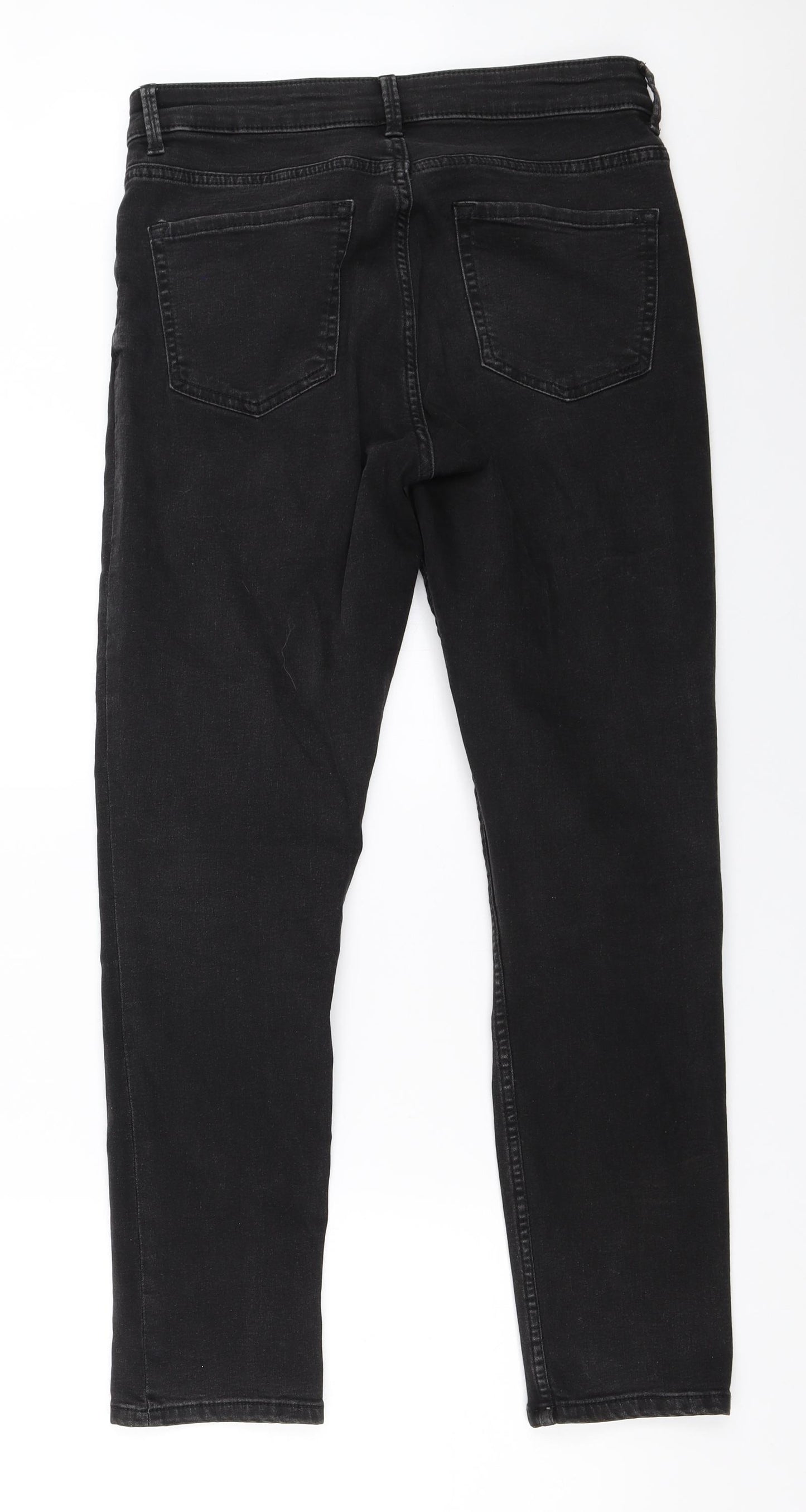 Marks and Spencer Womens Black   Straight Jeans Size 12 L28.5 in