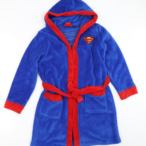 Primark Boys Blue Solid   Robe Size 9-10 Years  - superman