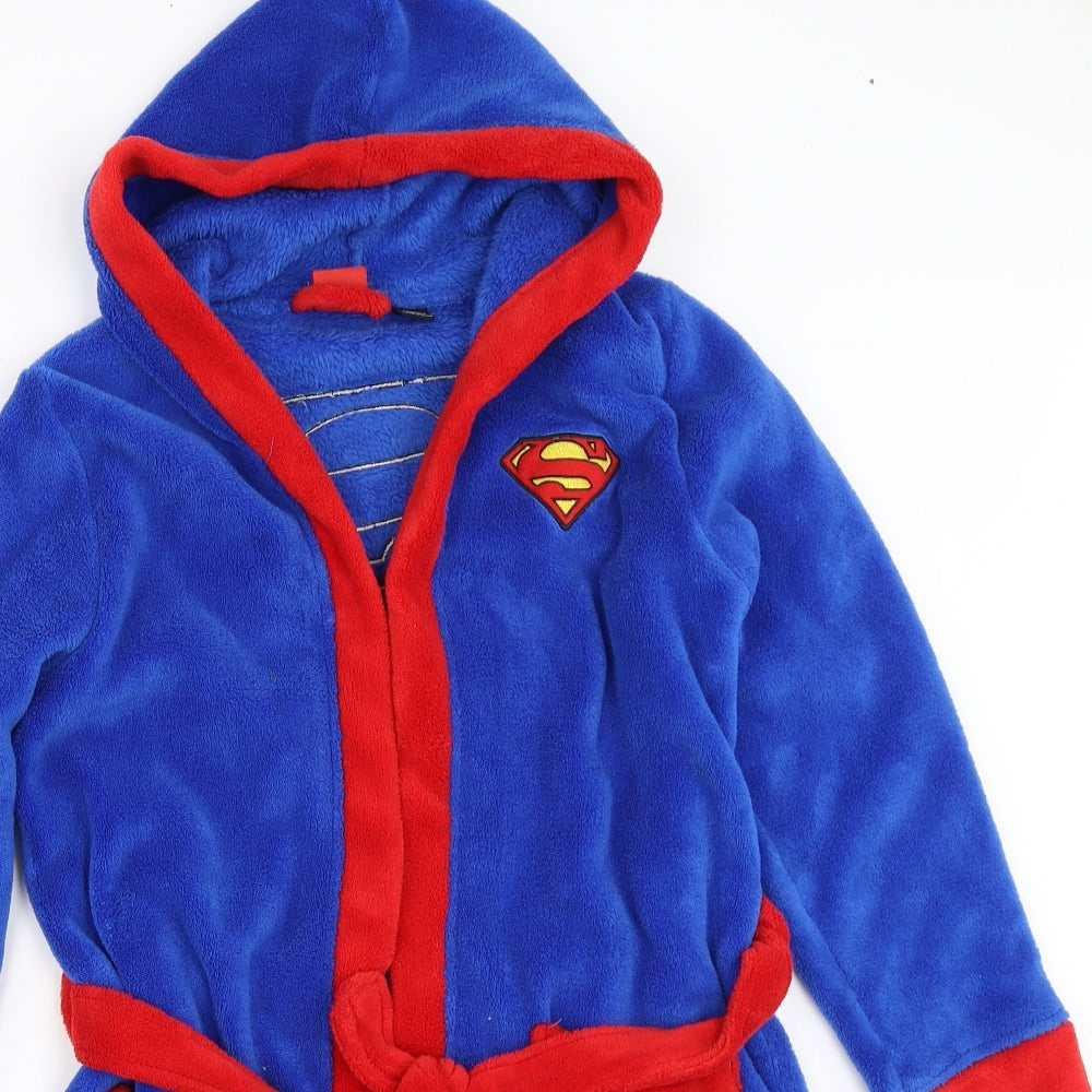 Primark Boys Blue Solid   Robe Size 9-10 Years  - superman