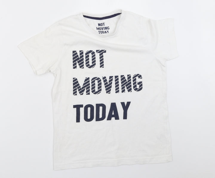 Matalan Boys White Basic T-Shirt Size 10-11 Years
