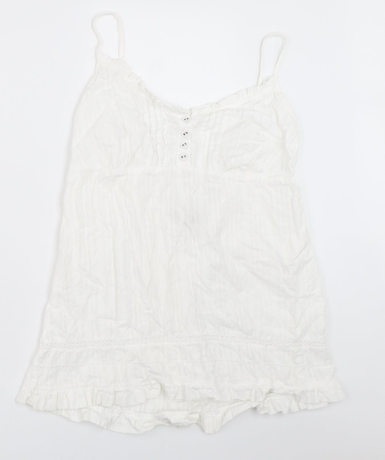 TU Womens White   Camisole Blouse Size 12