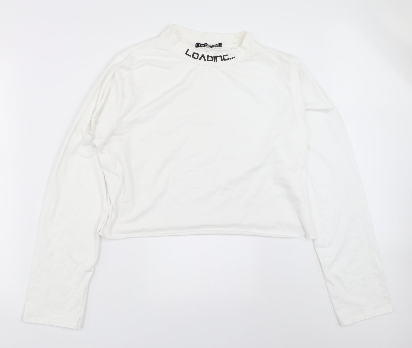 Boohoo Womens White   Basic T-Shirt Size 22