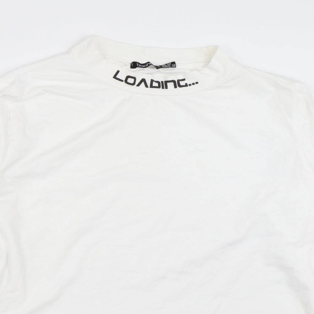 Boohoo Womens White   Basic T-Shirt Size 22
