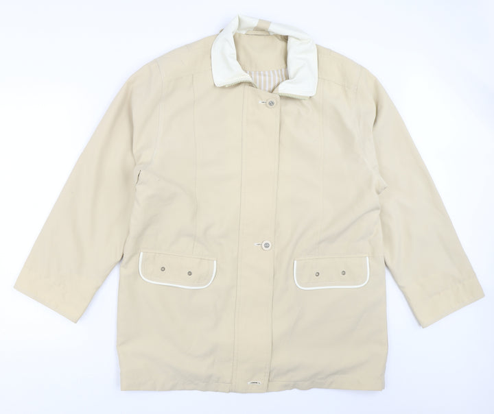 Canda Womens Beige   Overcoat Coat Size 16