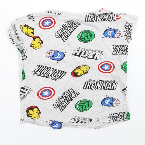 Marvel Boys Grey   Basic T-Shirt Size 7 Years  - marvel