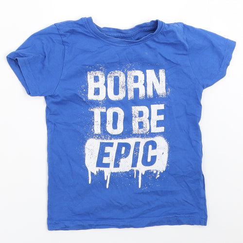 Primark Boys Blue   Basic T-Shirt Size 5-6 Years