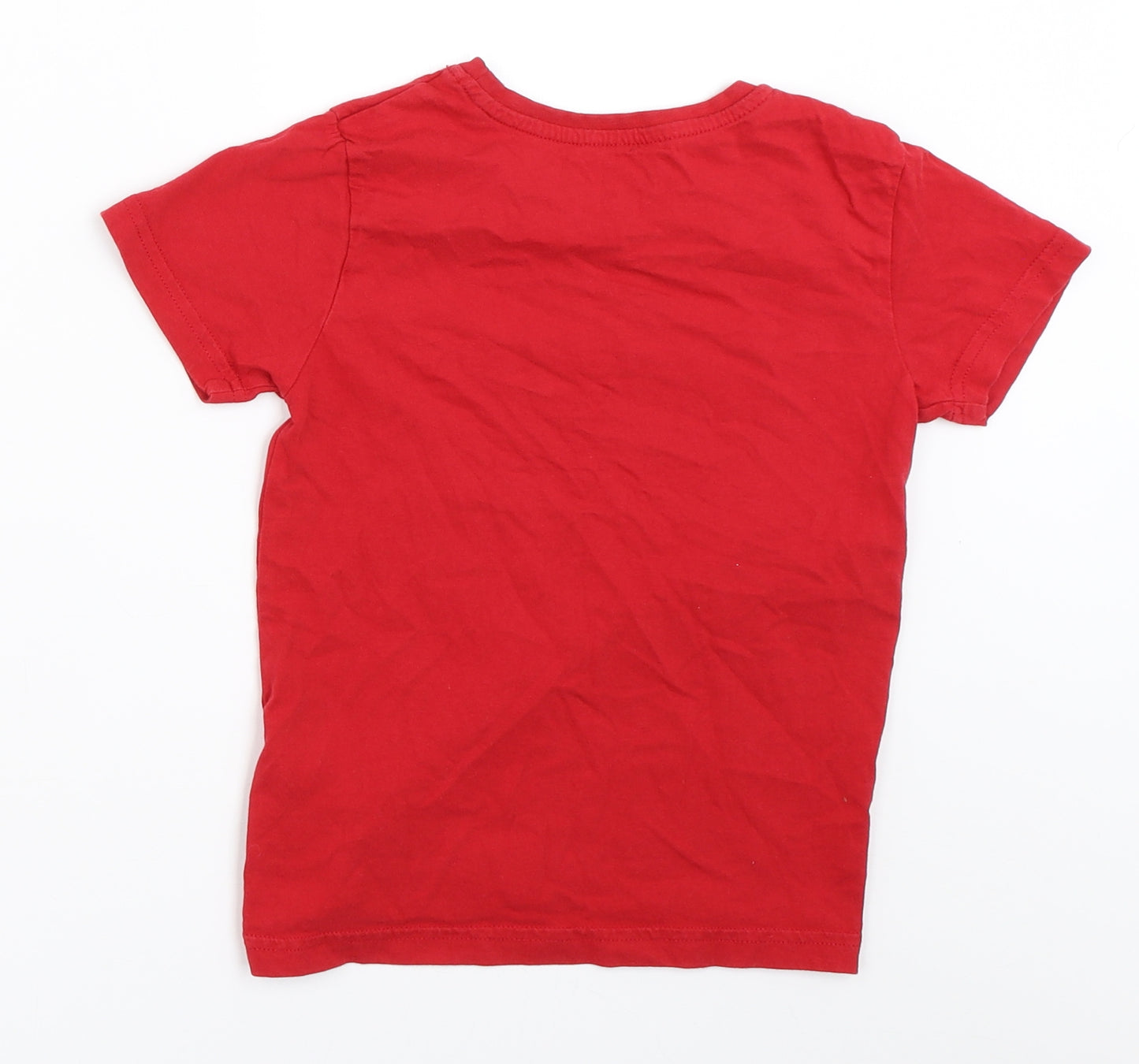 Primark Boys Red   Basic T-Shirt Size 5-6 Years