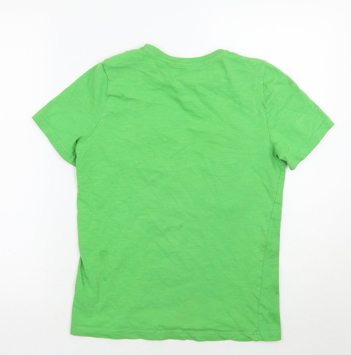F&F Boys Green   Basic T-Shirt Size 13 Years  - minecraft