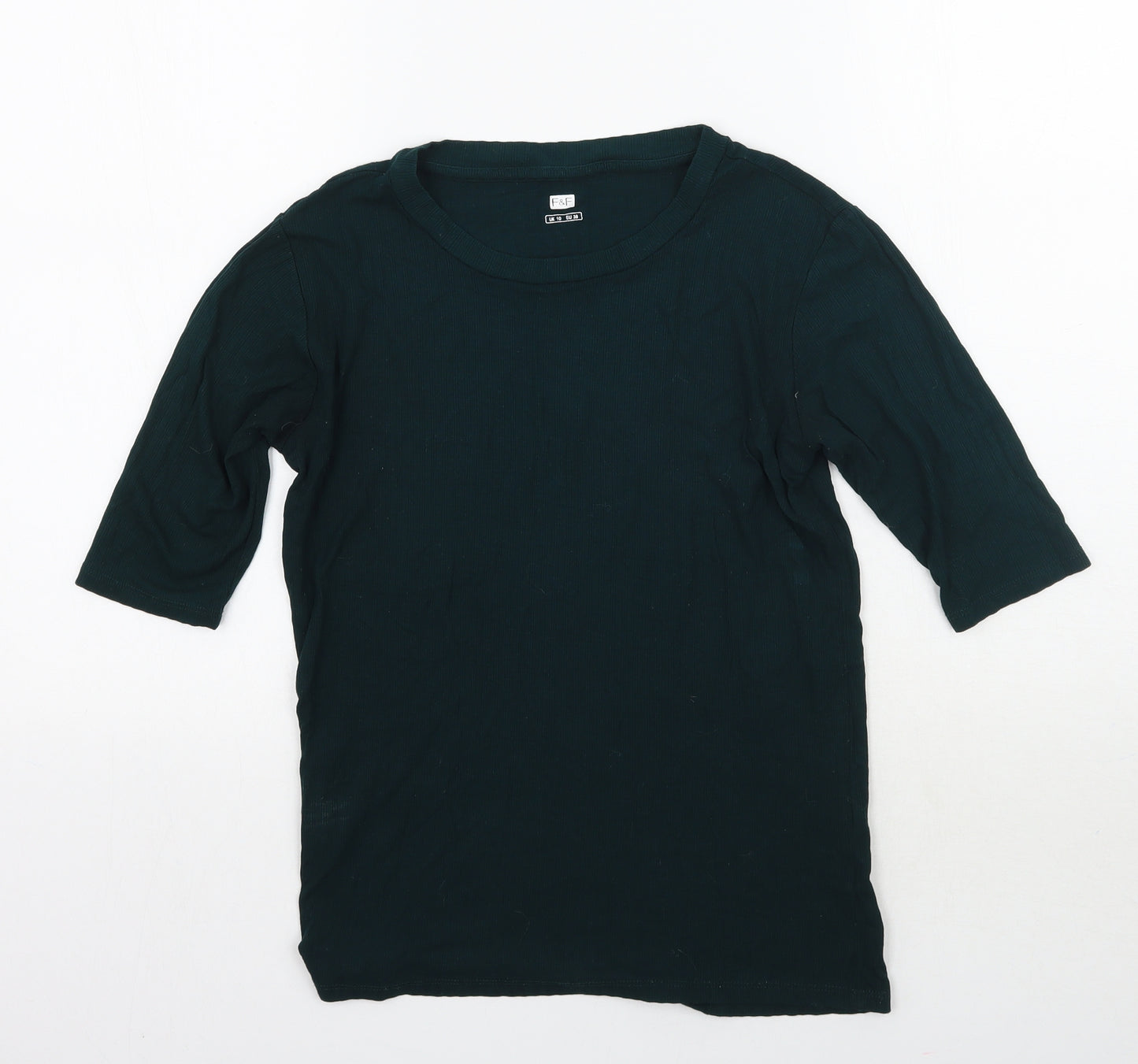 F&F Womens Green   Basic T-Shirt Size 10