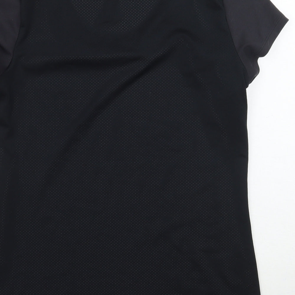 F&F Womens Black Floral  Basic T-Shirt Size M