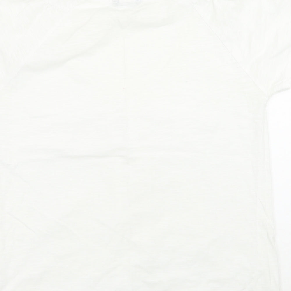 M&Co Womens White   Basic T-Shirt Size 10