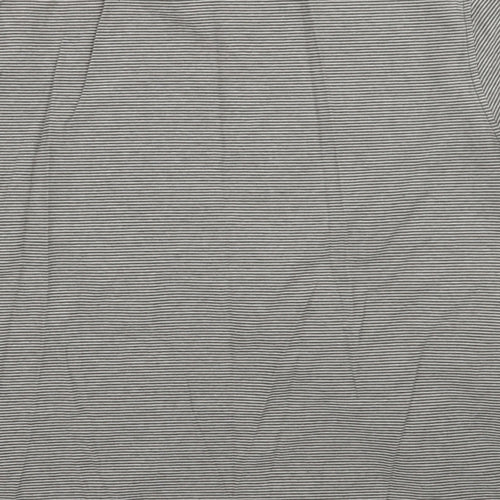 Marks and Spencer Mens Grey Striped   T-Shirt Size L