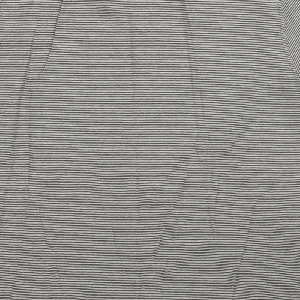 Marks and Spencer Mens Grey Striped   T-Shirt Size L