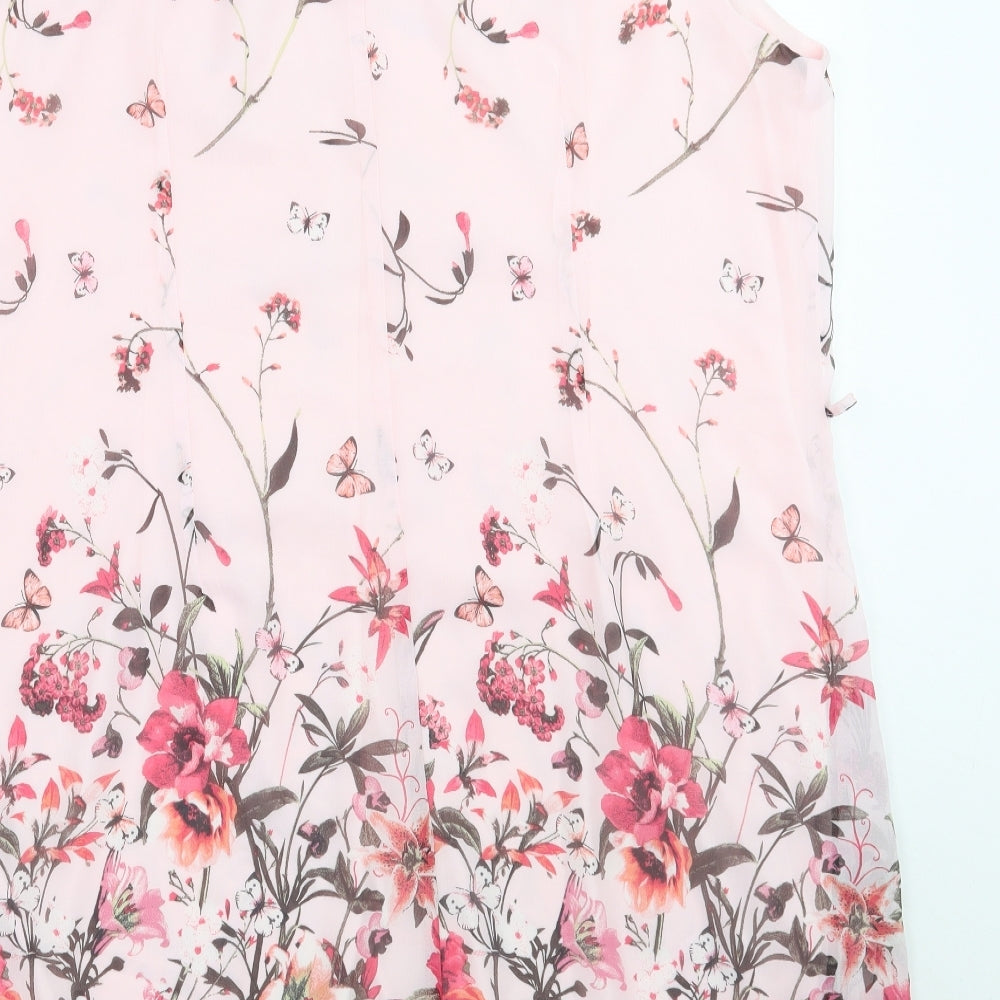 Primark Womens Pink Floral  A-Line  Size 20