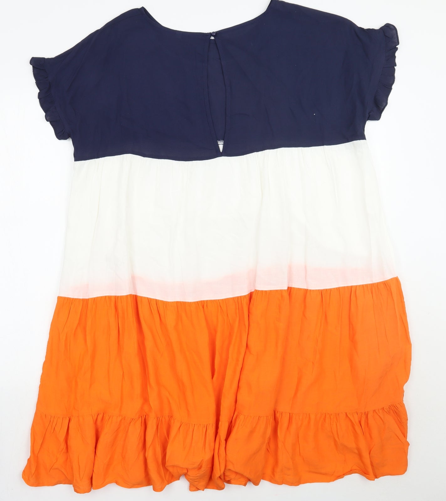 Preworn Womens Blue Striped  A-Line  Size XL