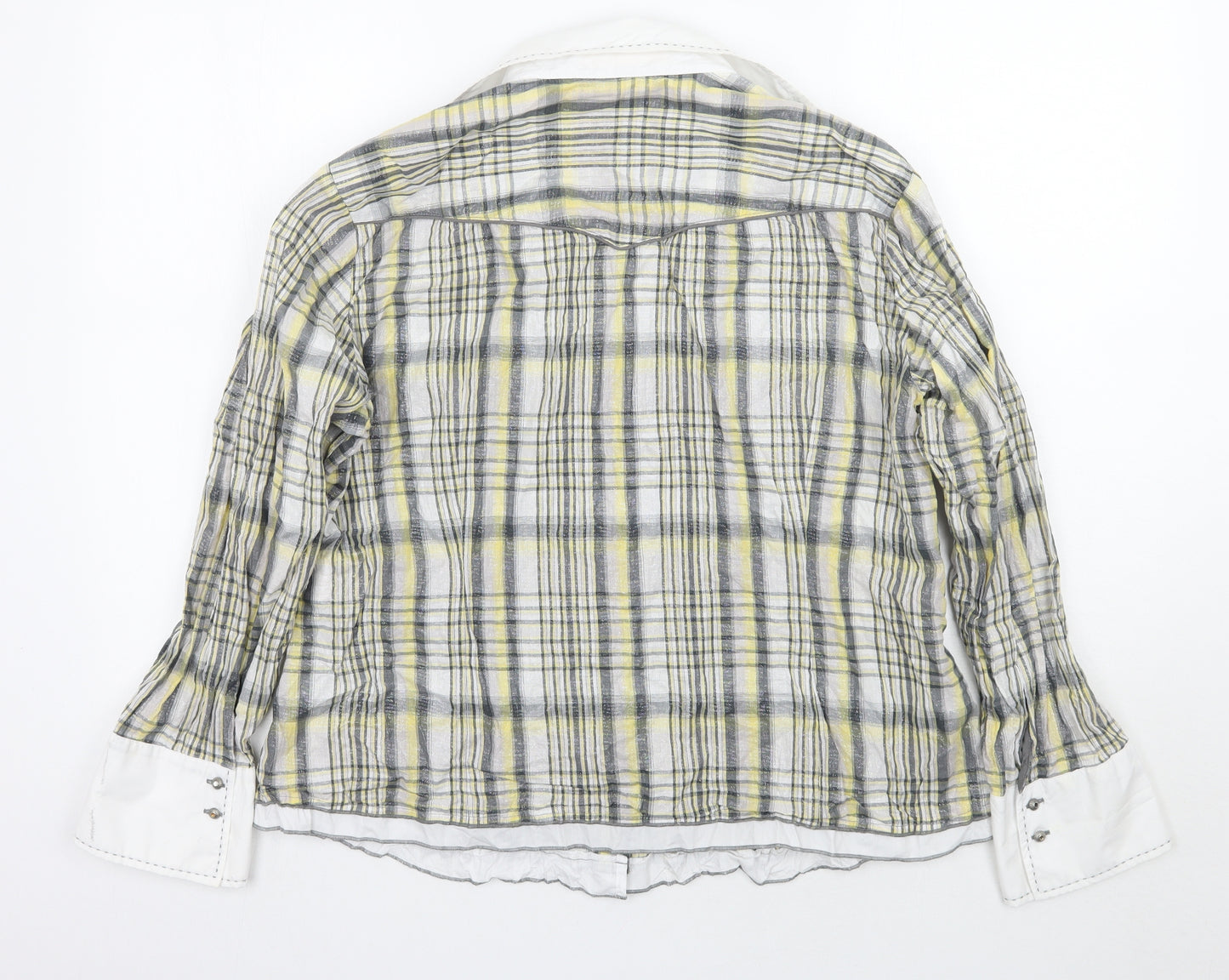 Crisca Womens  Check  Basic Button-Up Size 20
