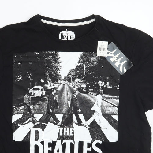 Primark Mens Black    T-Shirt Size XL  - The beatles