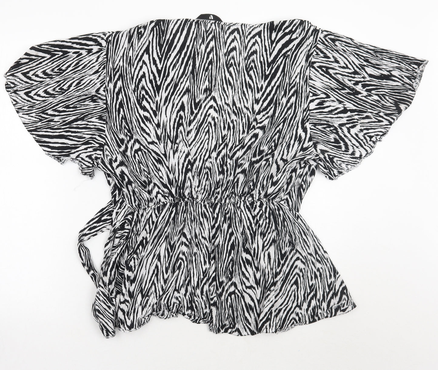 Very Womens White Animal Print  Basic Blouse Size 20