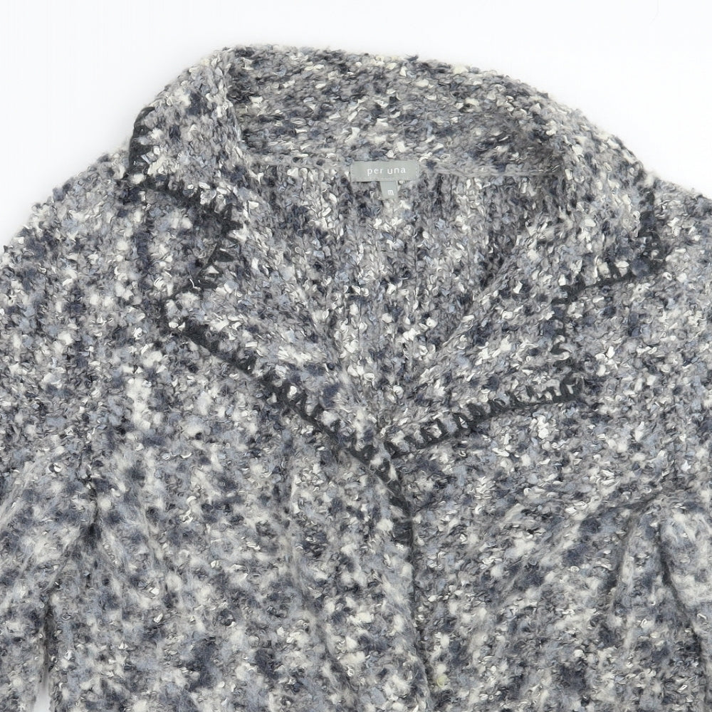 Per Una Womens Grey   Cardigan Jumper Size M