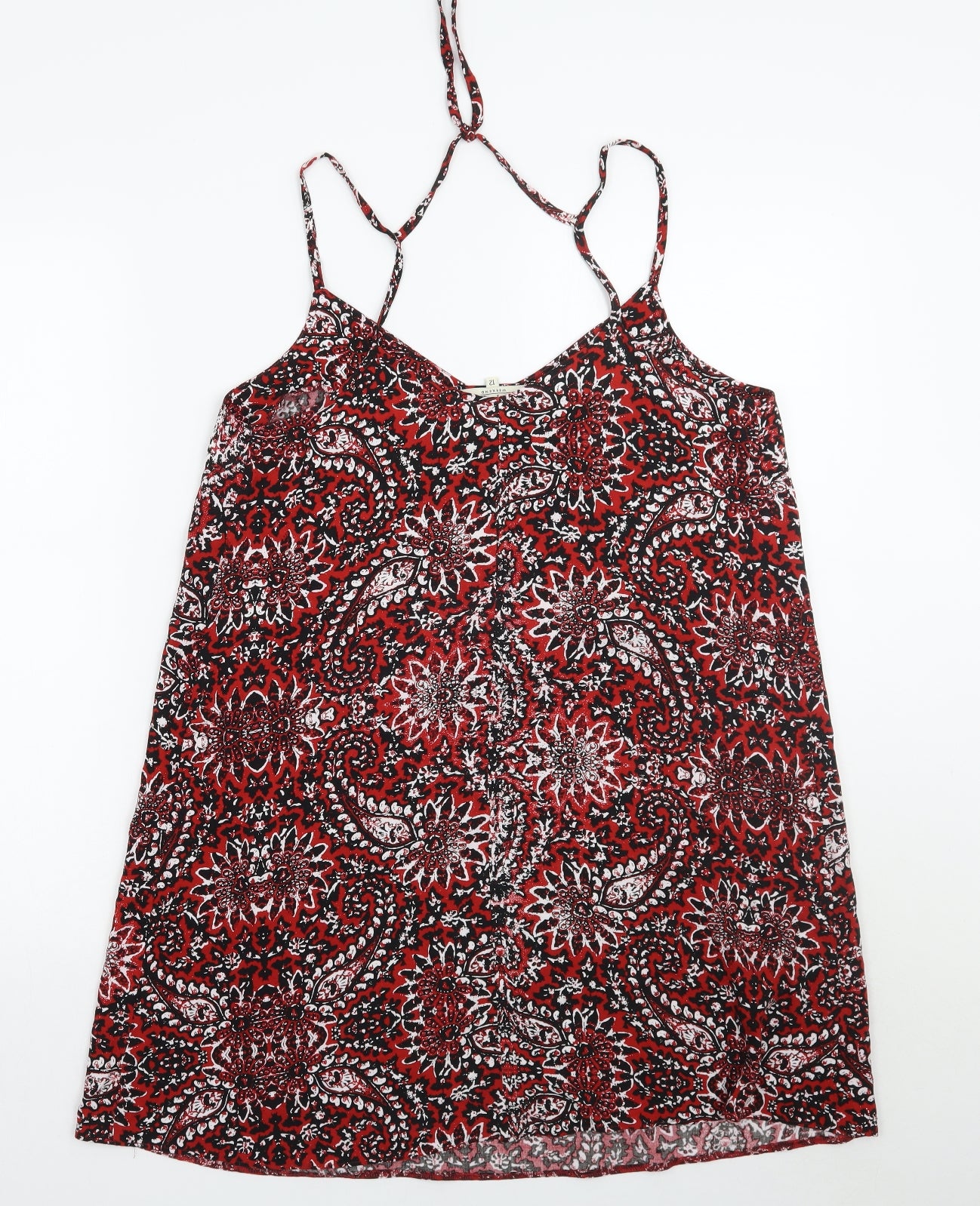 Papaya Womens Red Floral  A-Line  Size 12