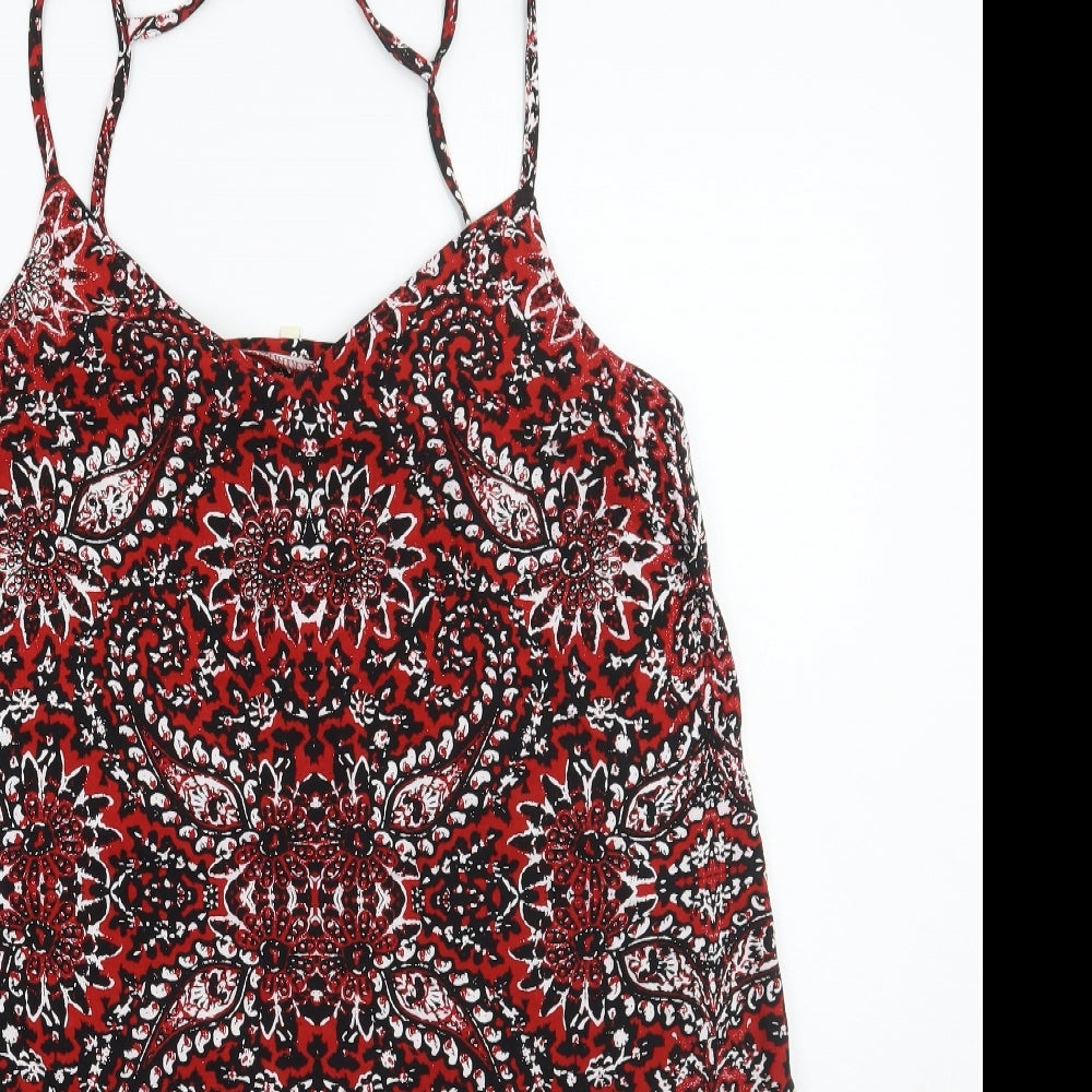 Papaya Womens Red Floral  A-Line  Size 12