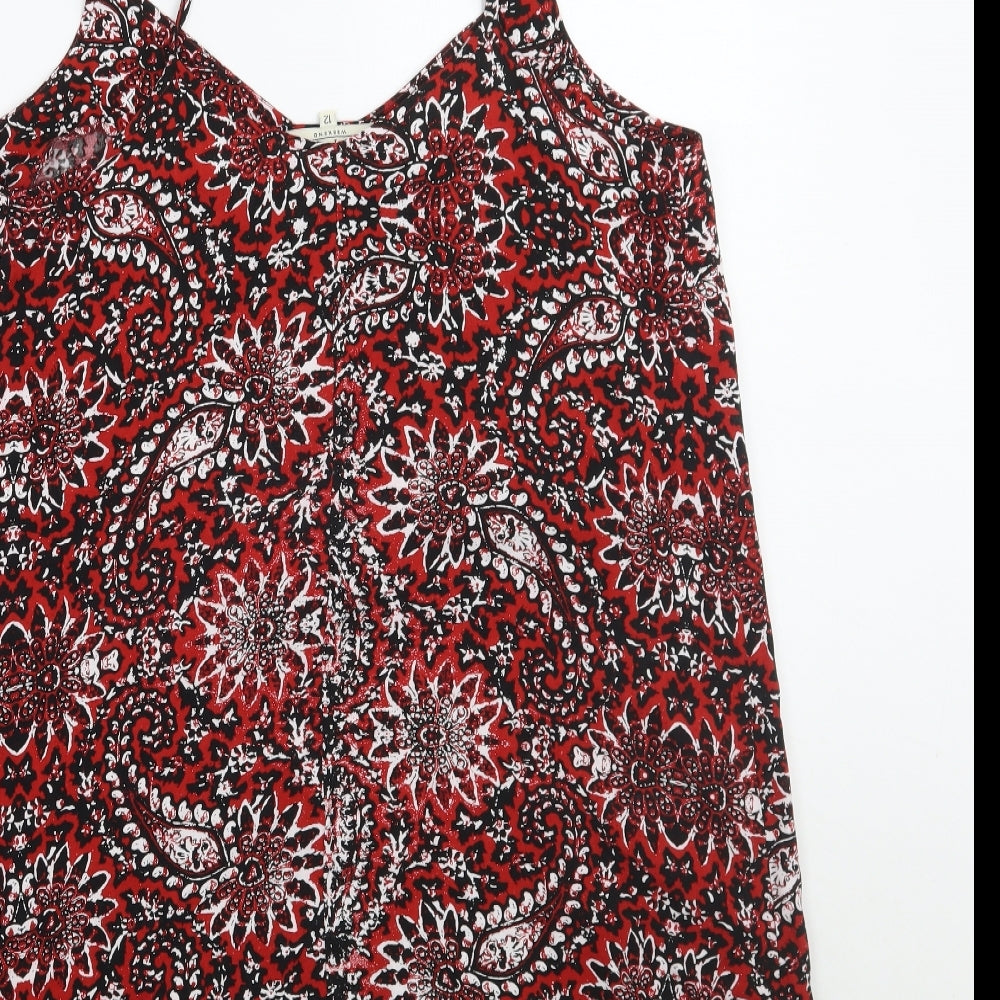 Papaya Womens Red Floral  A-Line  Size 12