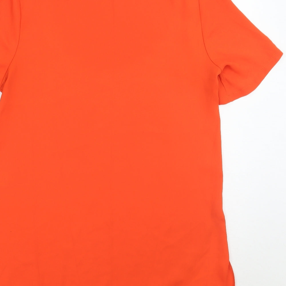 Papaya Womens Orange   Basic Blouse Size 8