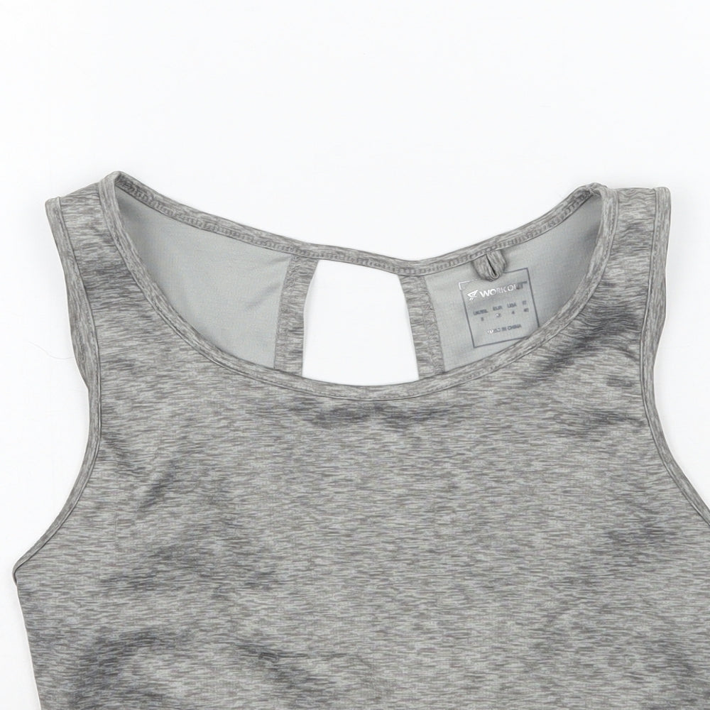 Workout Womens Grey   Basic Tank Size 8