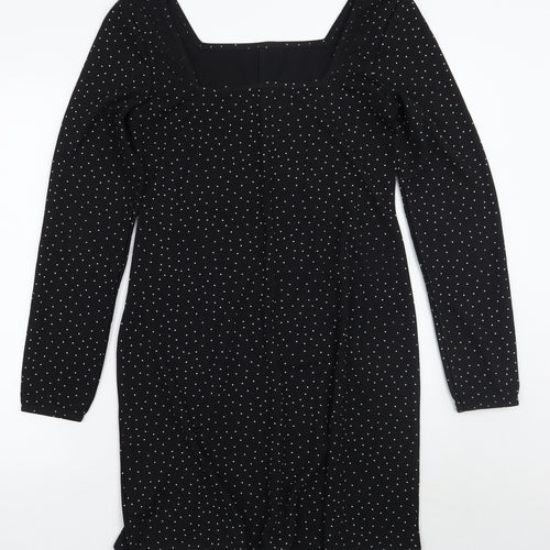 Very Womens Black Polka Dot  A-Line  Size 10