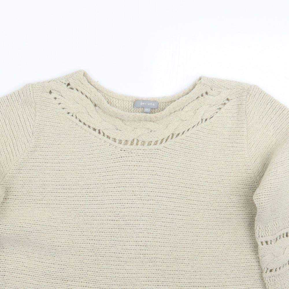 Per Una Womens Beige   Pullover Jumper Size M