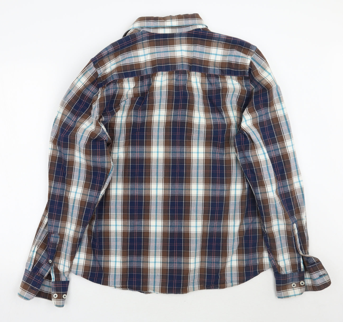 Matalan Mens Blue Check   Button-Up Size XL