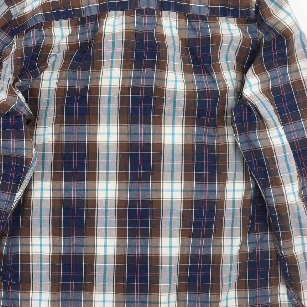 Matalan Mens Blue Check   Button-Up Size XL