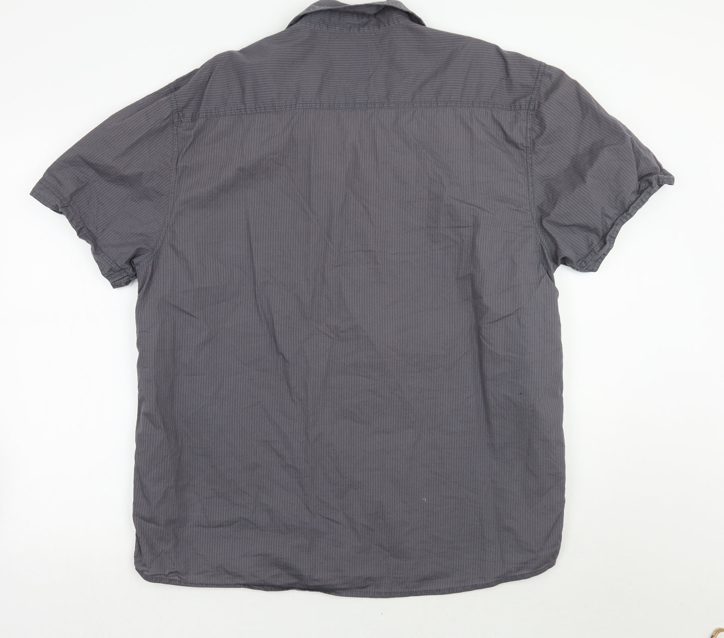 Peacocks Mens Grey Striped   Button-Up Size XL