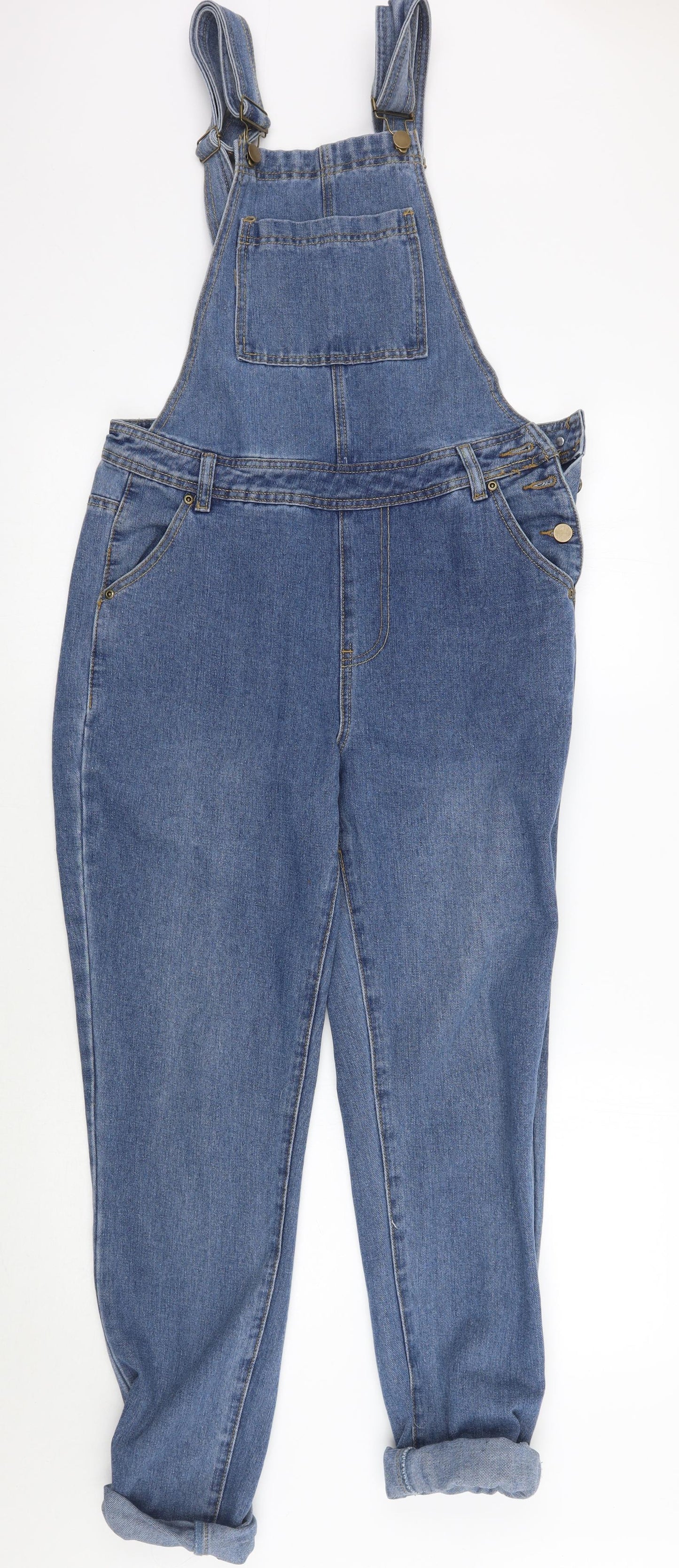 Boohoo Womens Blue   Dungaree One-Piece Size 8