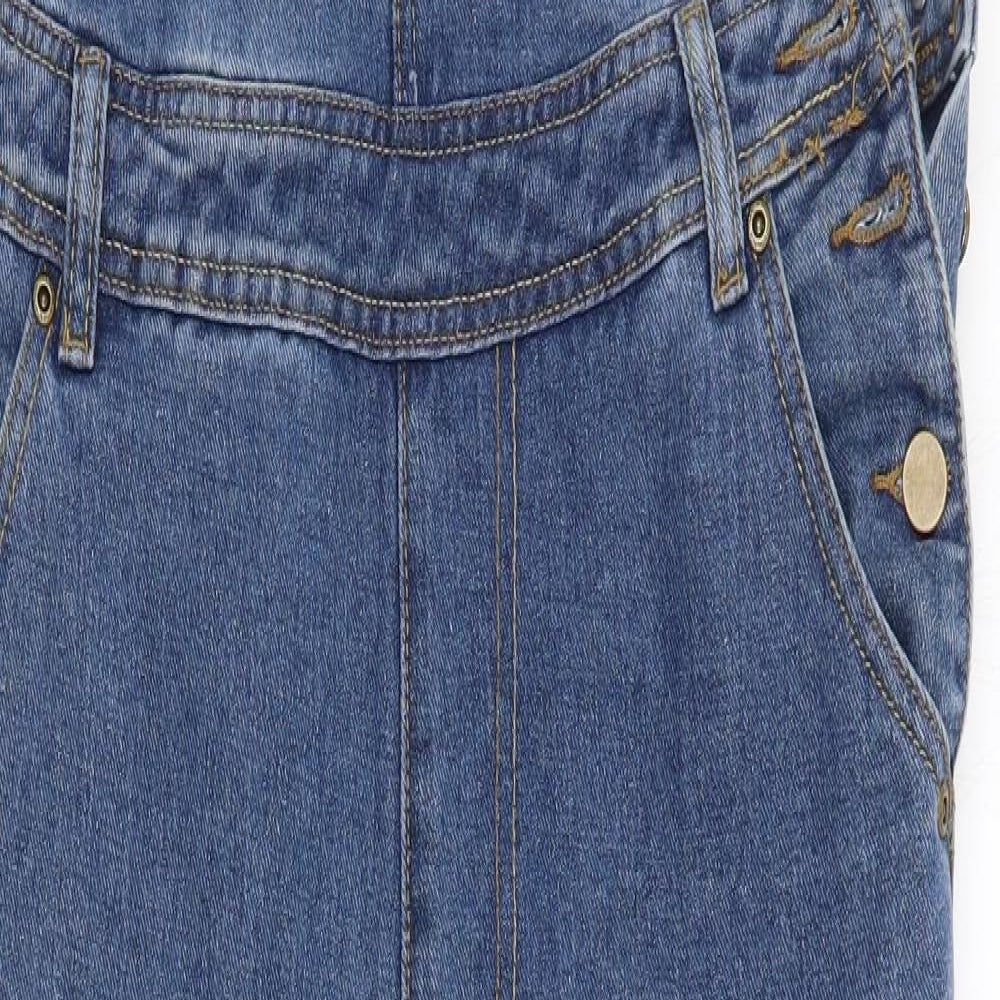 Boohoo Womens Blue   Dungaree One-Piece Size 8