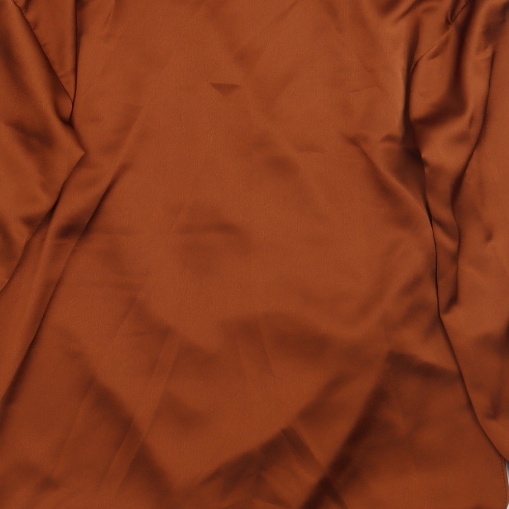 Preworn Womens Brown   Basic Blouse Size L