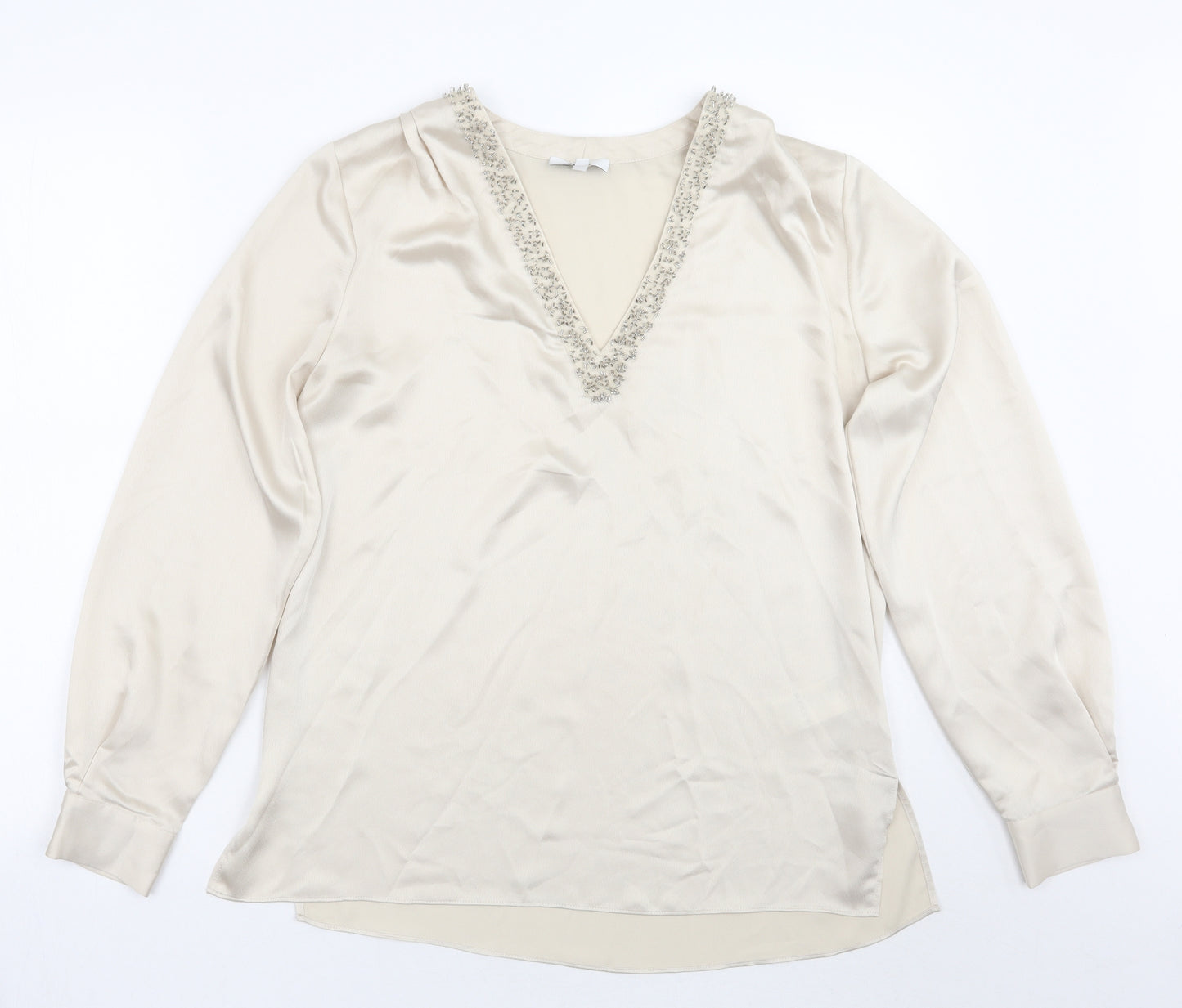 Resis Womens Ivory   Basic Blouse Size 10