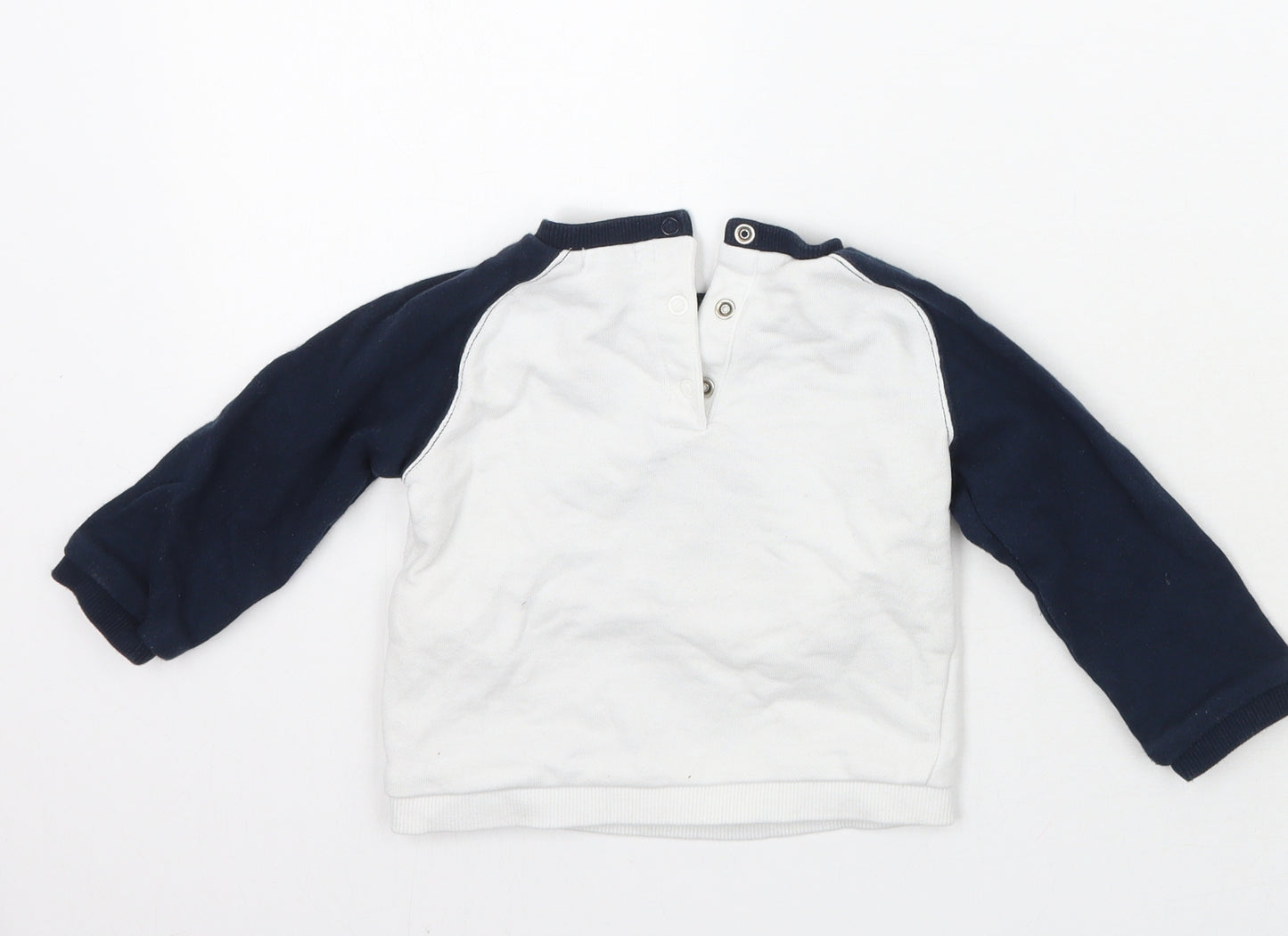 Kiabi Boys White   Pullover Jumper Size 18-24 Months