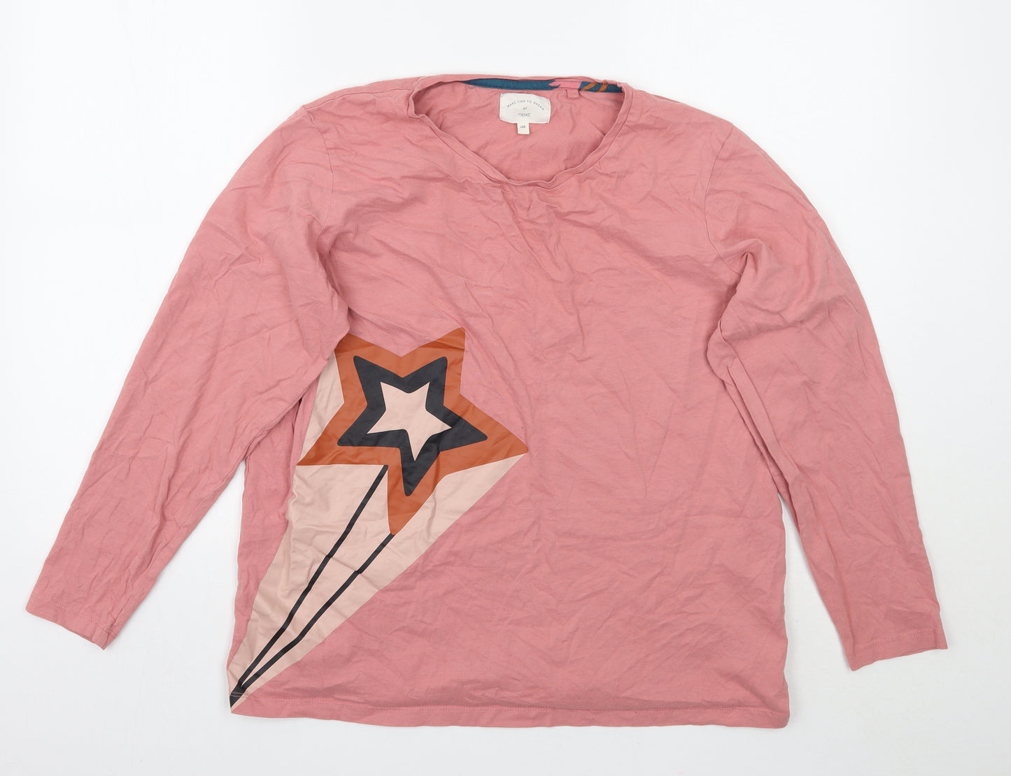 NEXT Womens Pink Geometric  Basic T-Shirt Size L