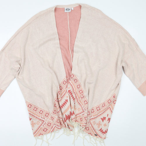 Animal Womens Pink Geometric  Cardigan Jumper Size 8
