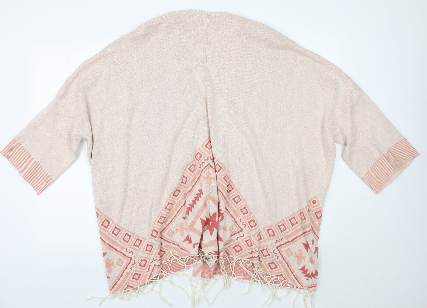 Animal Womens Pink Geometric  Cardigan Jumper Size 8