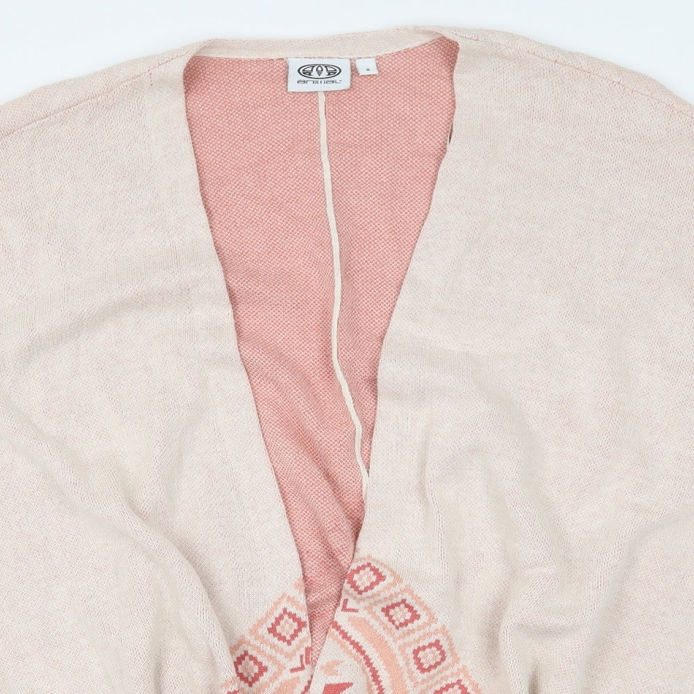 Animal Womens Pink Geometric  Cardigan Jumper Size 8