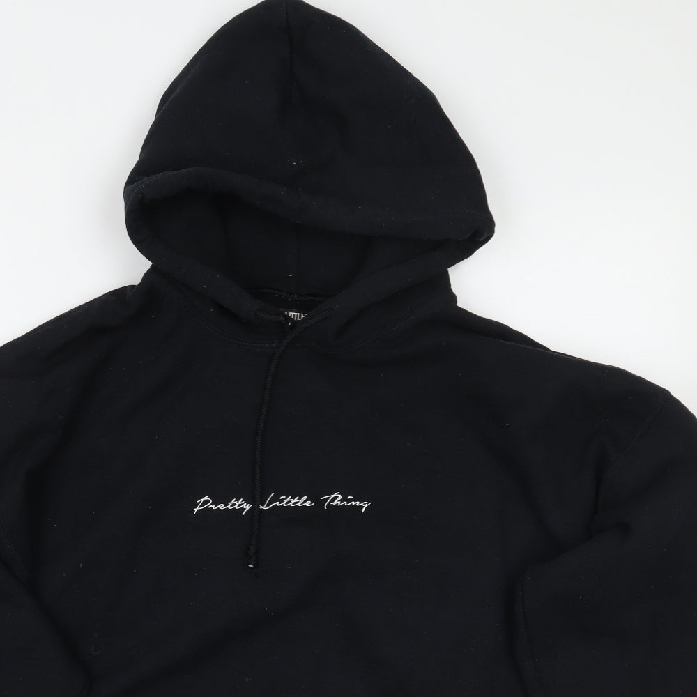 PRETTYLITTLETHING Womens Black   Pullover Hoodie Size L