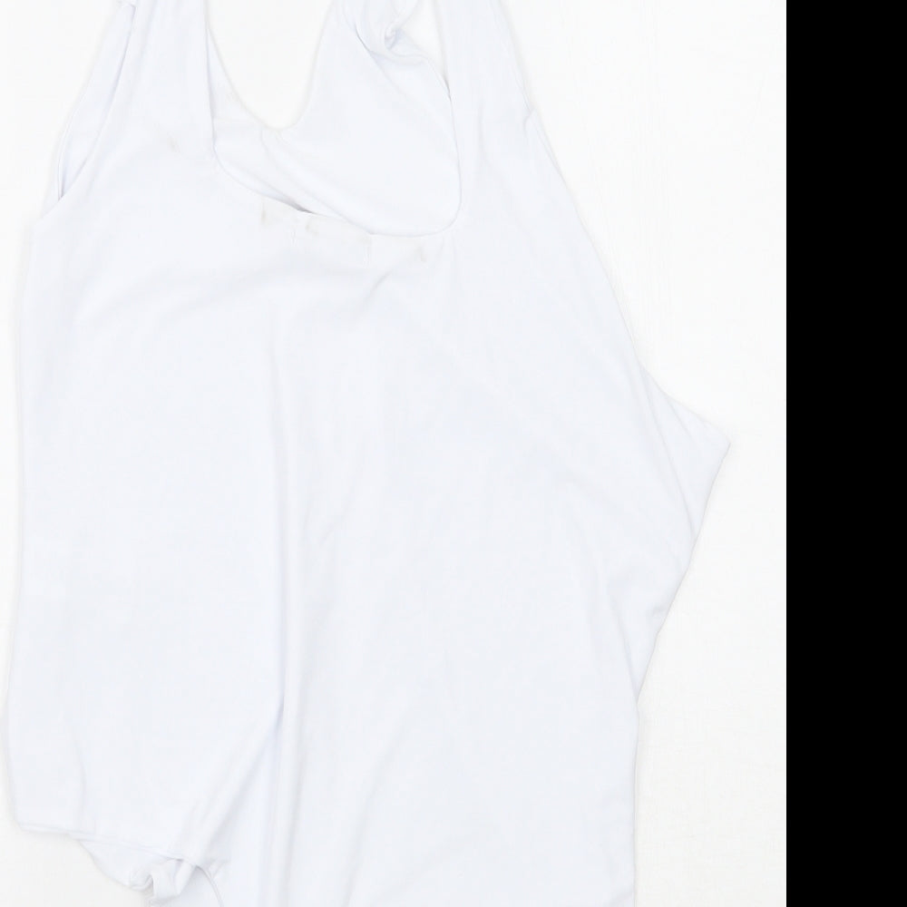 I SAW IT FIRST Womens White   Bodysuit  Size 18  - One sided side boob