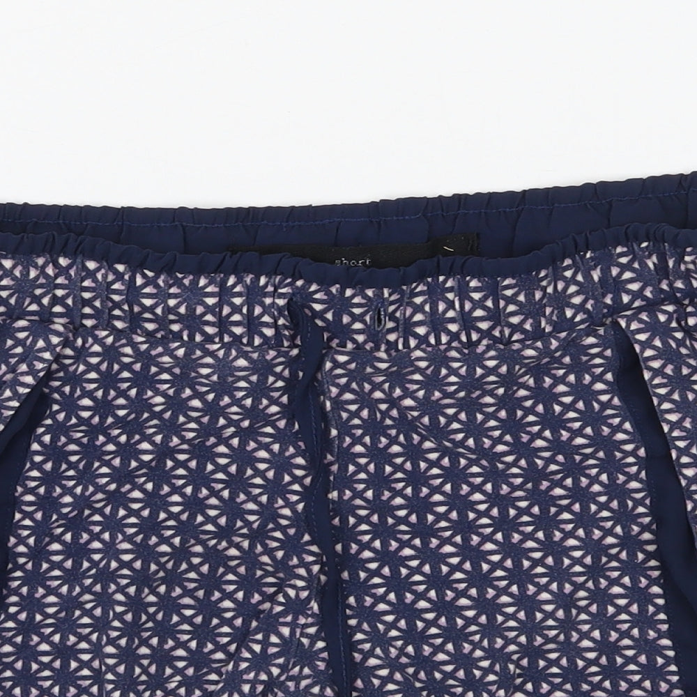 NEXT Womens Blue Geometric  Bermuda Shorts Size 14