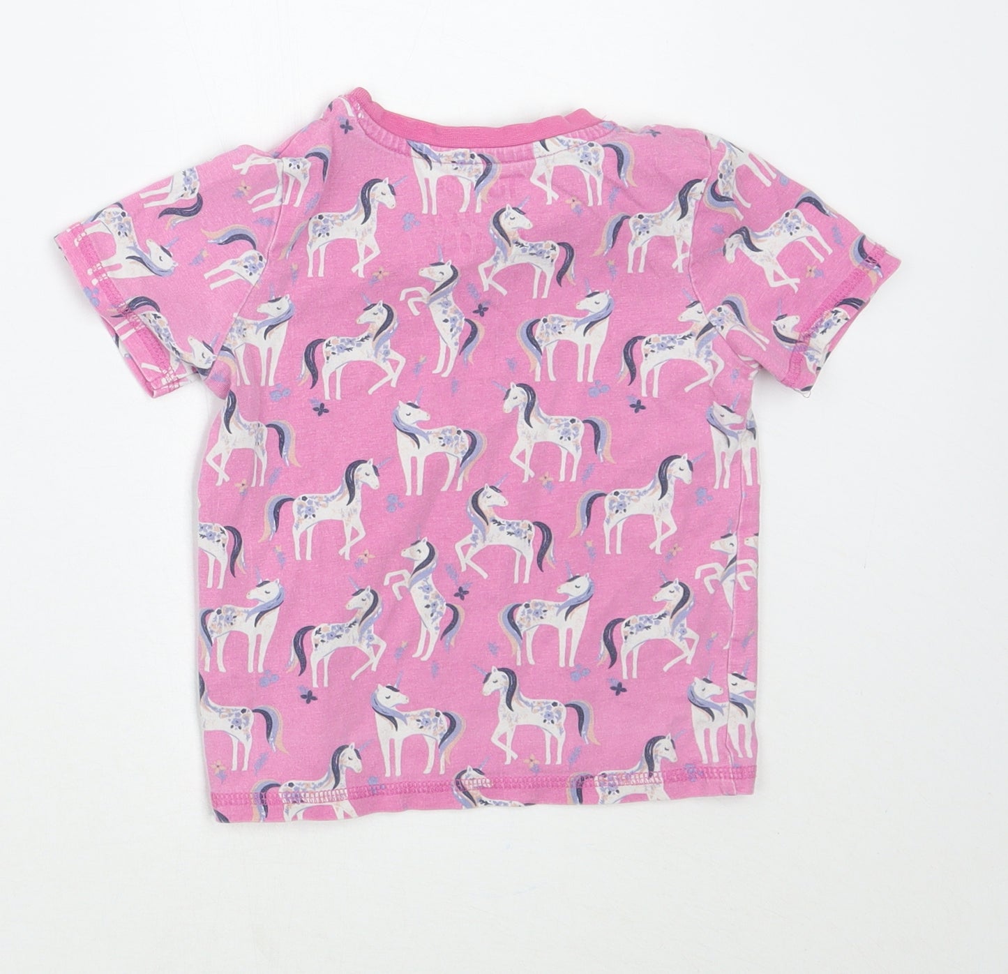 TU Girls Pink Animal Print  Basic T-Shirt Size 3-4 Years