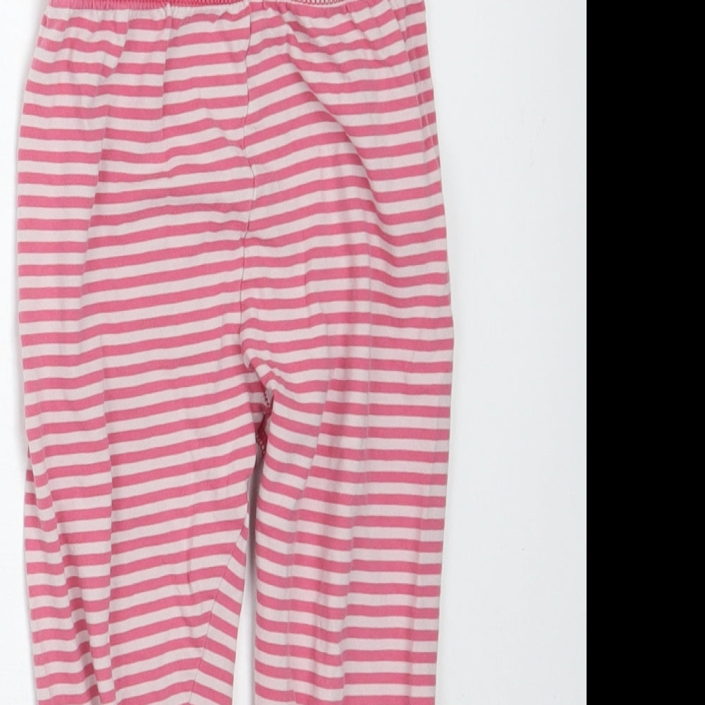 TU Girls Pink Striped   Pyjama Pants Size 3-4 Years